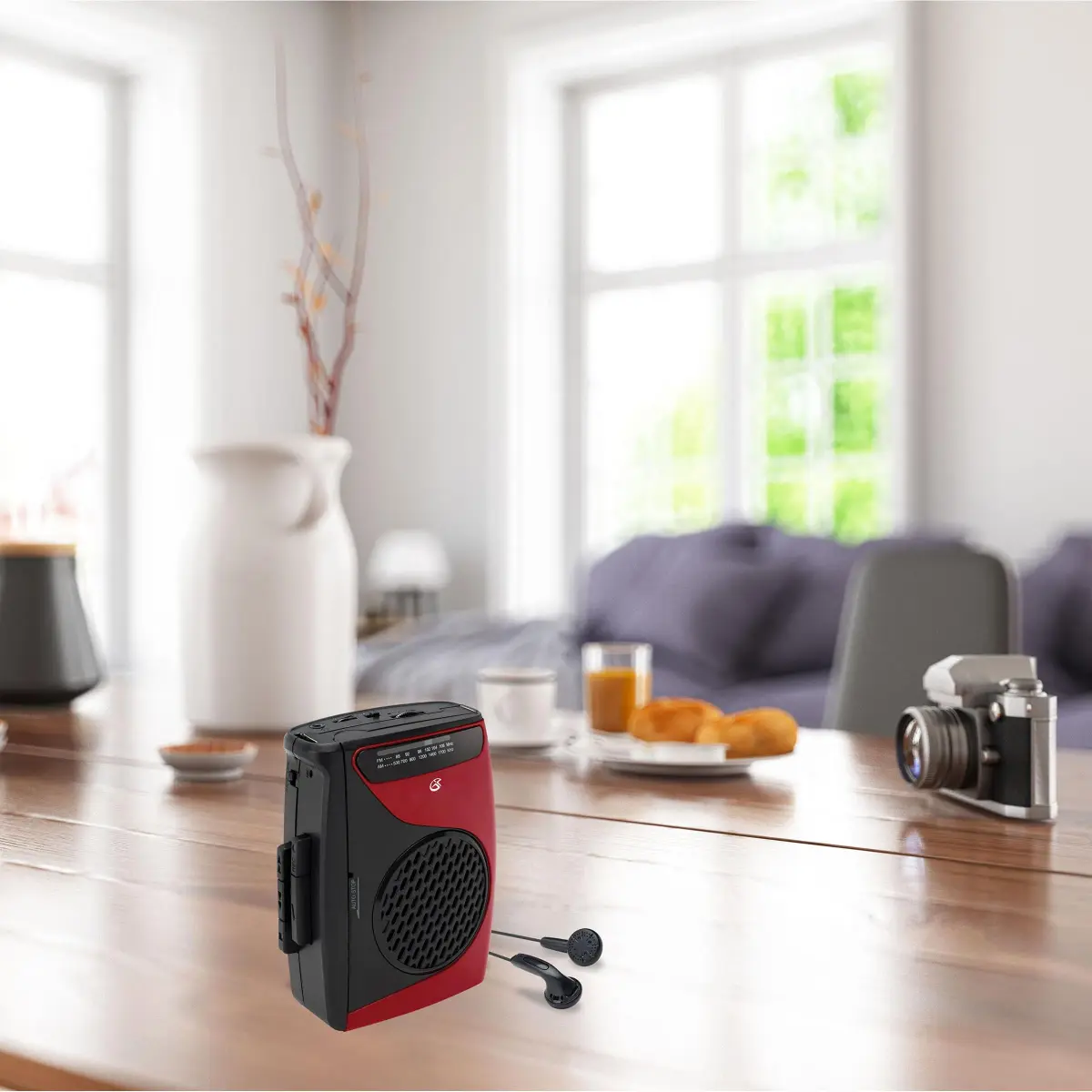 GPX Portable Cassette Player & Recorder 6-Pack | AM/FM Radio, Voice Recording, Headphones Jack, Belt Clip - view 4