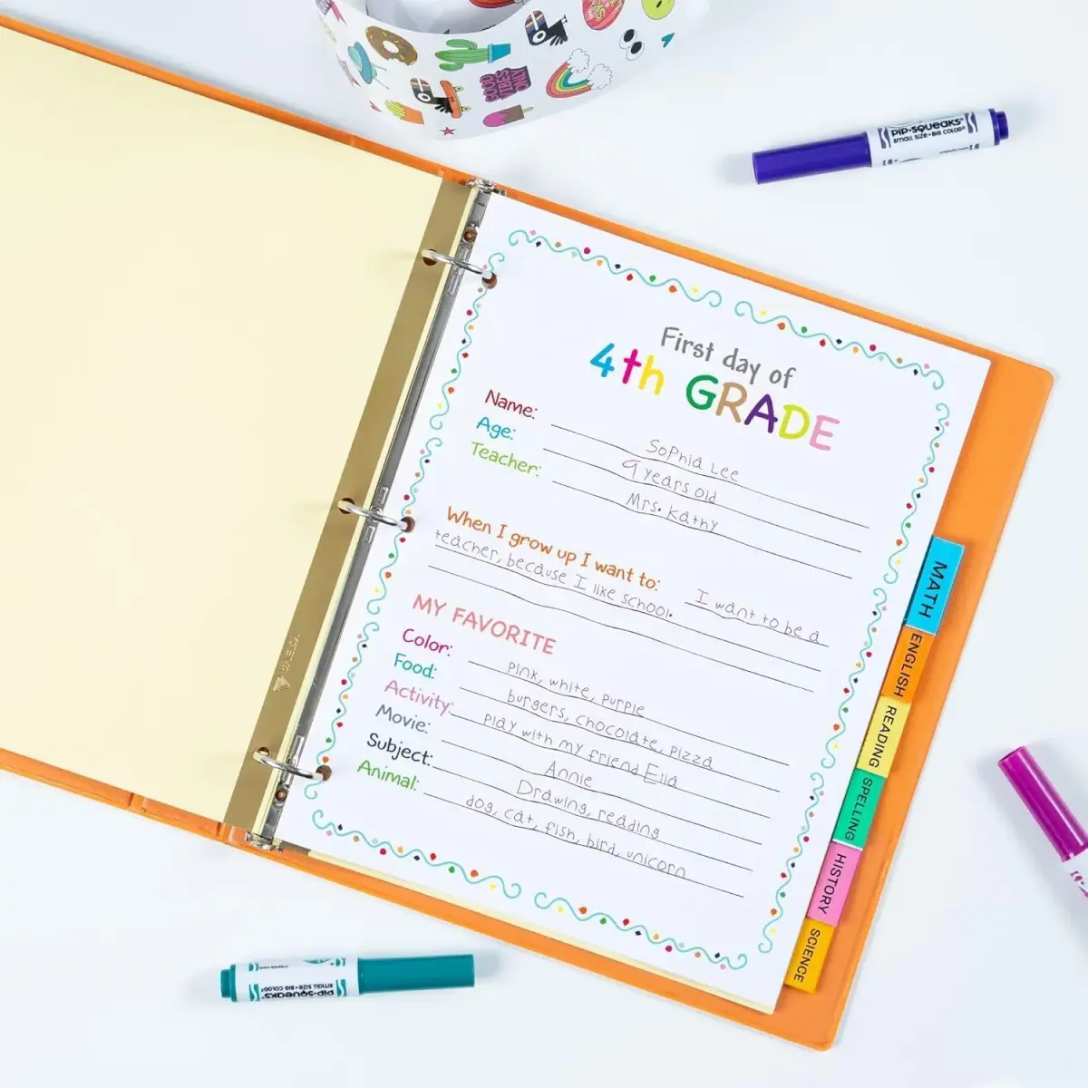 Avery 8-Tab Binder Dividers with Big Tabs, Multicolor Inserts, 48-Tab Set | Organize School, Office, or Home - main product image