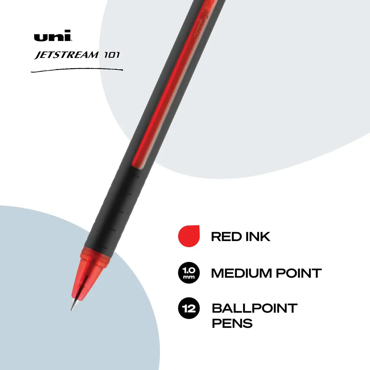 Uni-Ball Jetstream 101 Ballpoint Pen, Medium Point (1.0mm), Red (Pack of 144) | Smooth Ink Flow - view 2