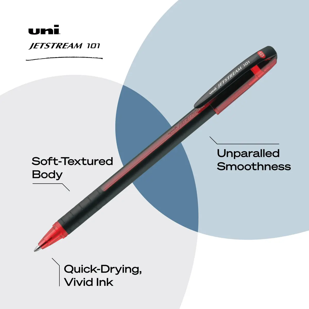 Uni-Ball Jetstream 101 Ballpoint Pen, Medium Point (1.0mm), Red (Pack of 144) | Smooth Ink Flow - view 3