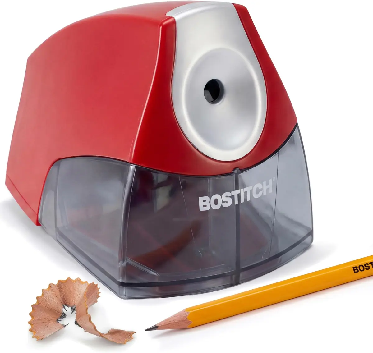 Bostitch Office Electric Pencil Sharpener for Classroom & Desk Use, Heavy-Duty Stall-Free Motor, High-Capacity Shavings Tray, Red | 6 Pack - main product image