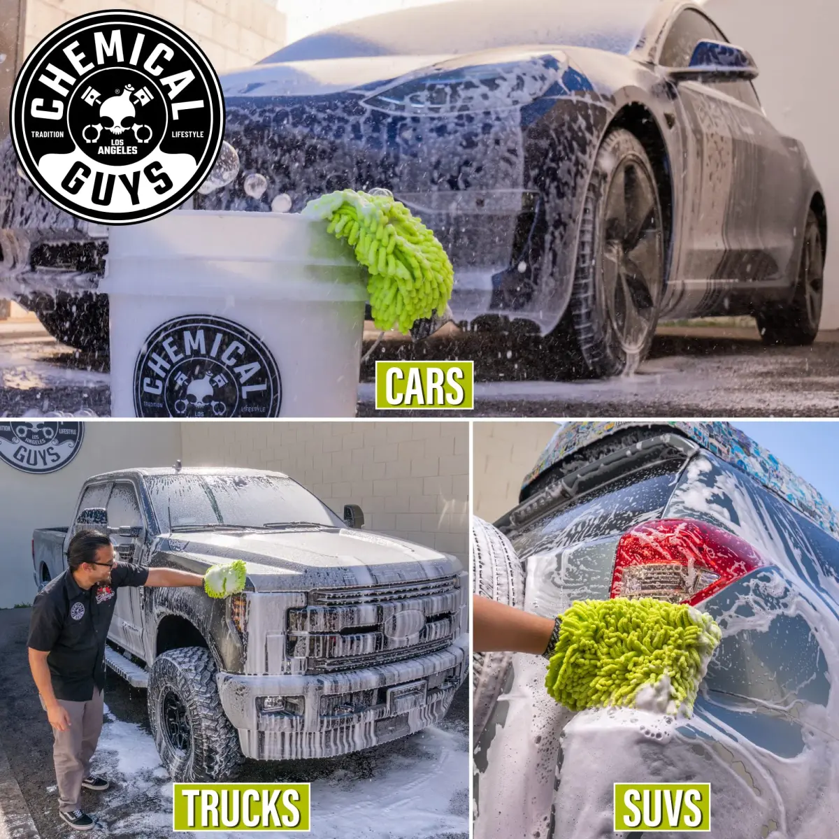 Chemical Guys Chenille Premium Microfiber Wash Mitt (Pack of 12) | Ultra-Soft Car Wash Glove for Scratch-Free Finish - view 6