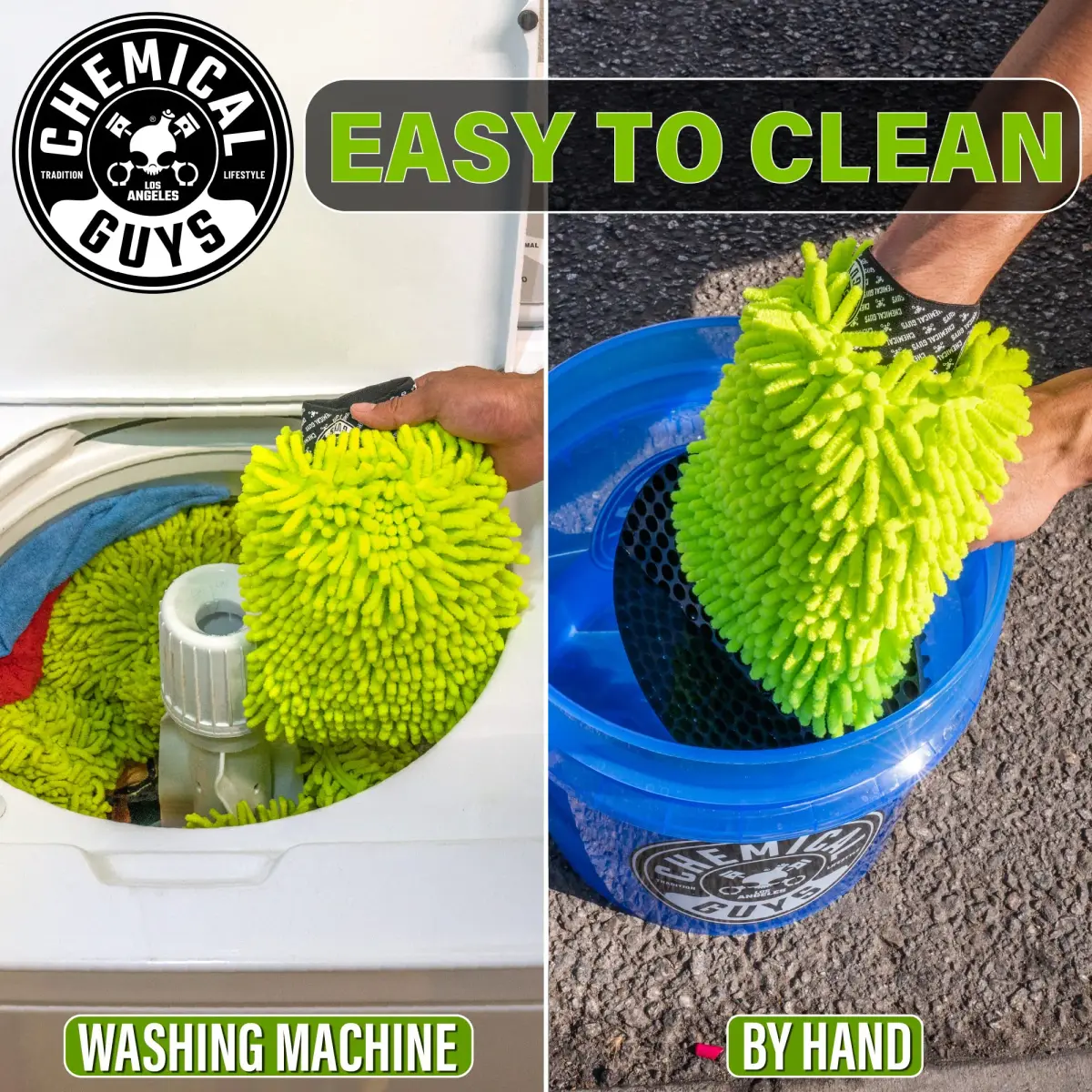 Chemical Guys Chenille Premium Microfiber Wash Mitt (Pack of 12) | Ultra-Soft Car Wash Glove for Scratch-Free Finish - view 8