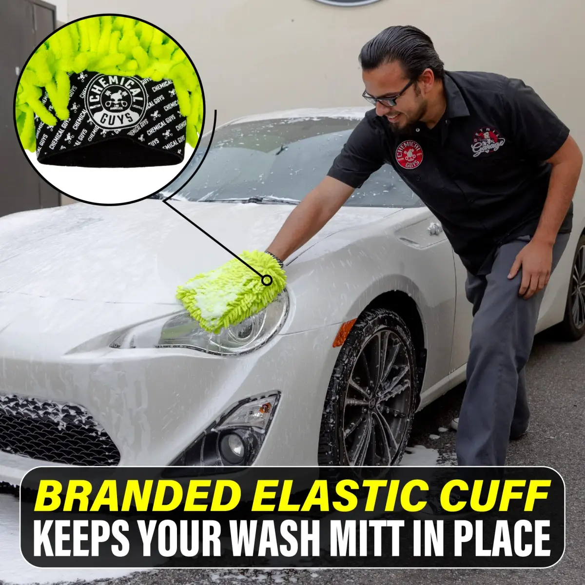Chemical Guys Chenille Premium Microfiber Wash Mitt (Pack of 12) | Ultra-Soft Car Wash Glove for Scratch-Free Finish - view 9