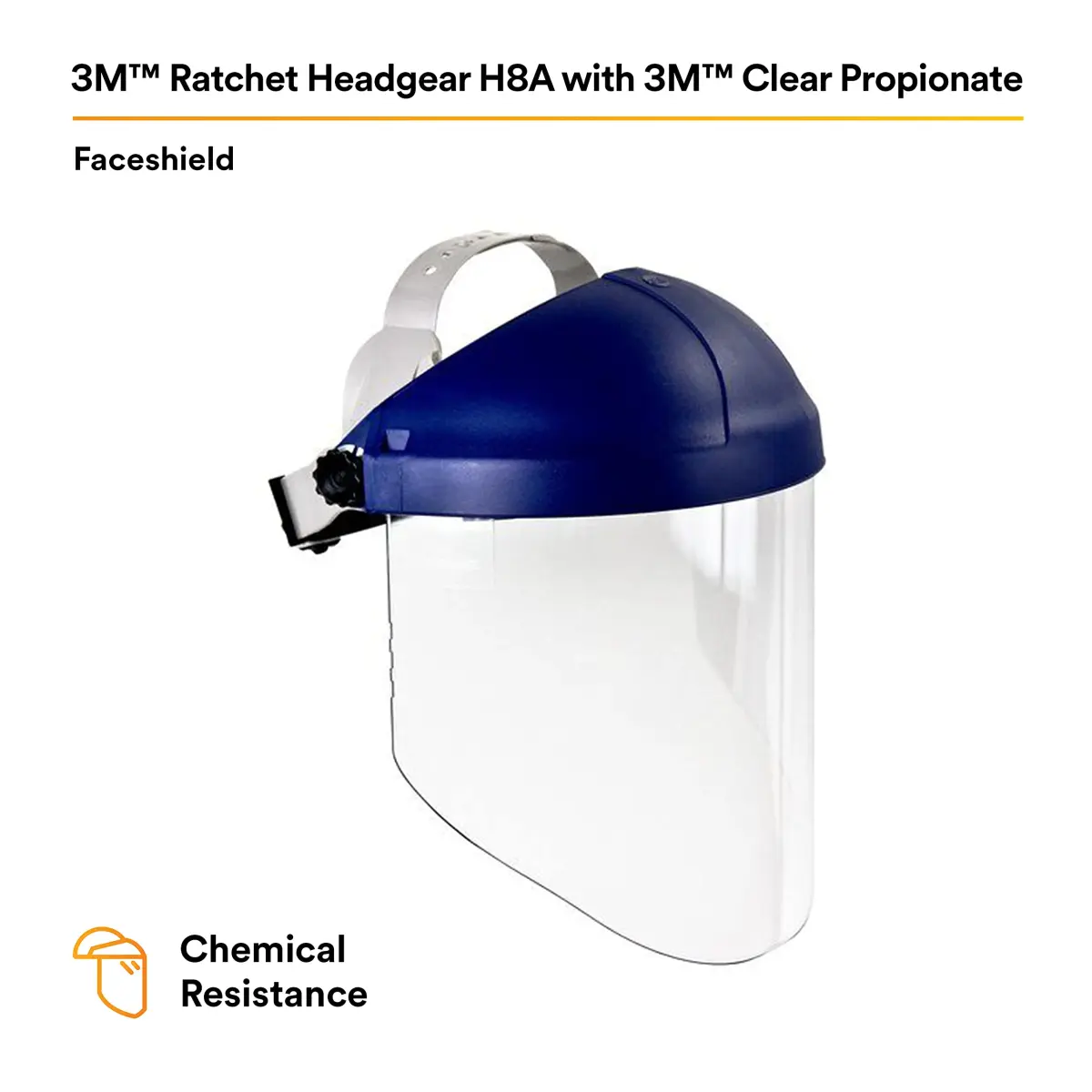 3M H8A Ratchet Headgear and WP96 Clear Polycarbonate Faceshield System, 5-Pack | ANSI Z87.1 Certified - view 2