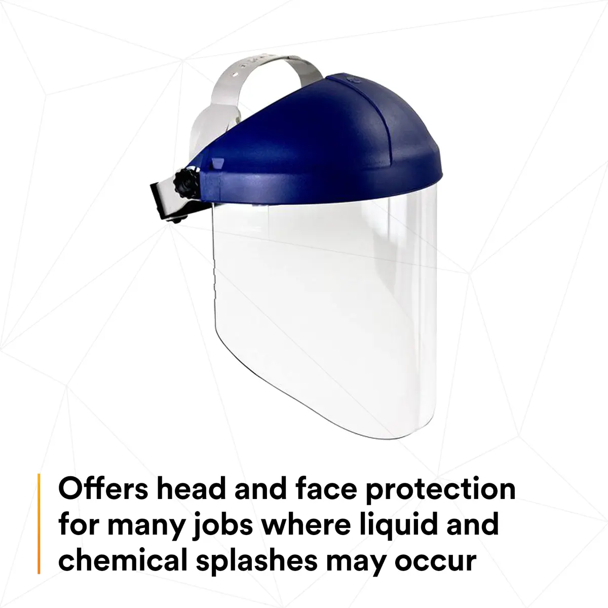 3M H8A Ratchet Headgear and WP96 Clear Polycarbonate Faceshield System, 5-Pack | ANSI Z87.1 Certified - view 3