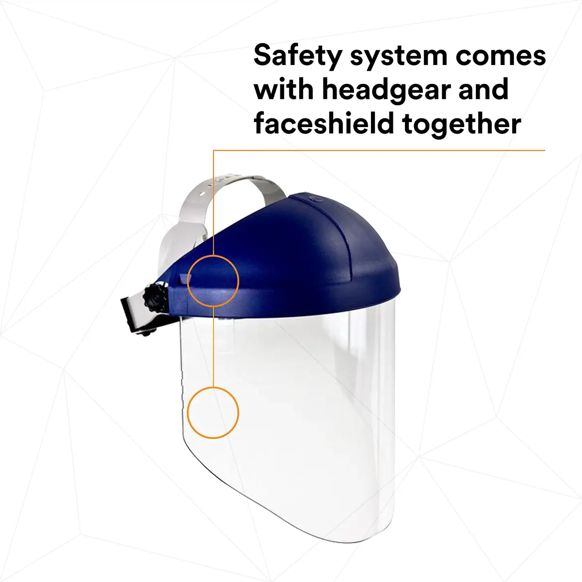 3M H8A Ratchet Headgear and WP96 Clear Polycarbonate Faceshield System, 5-Pack | ANSI Z87.1 Certified - view 4