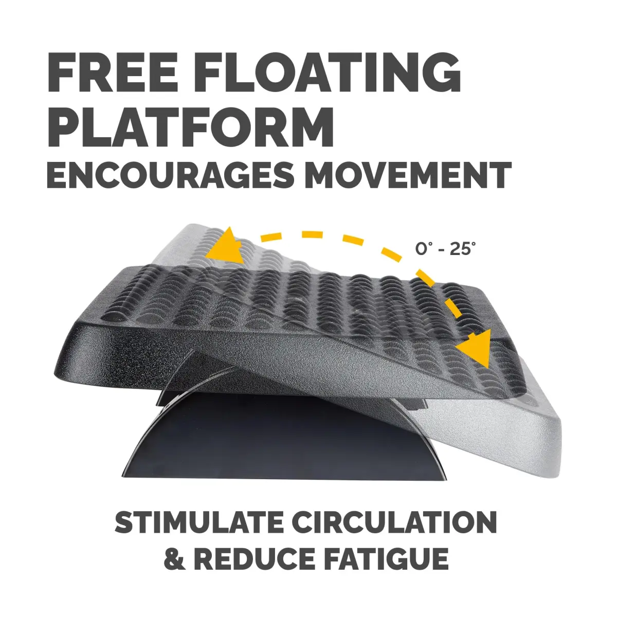 Fellowes Standard Foot Rest 2-Pack Graphite | Dual-Position Height Adjustment & Free-Floating Platform - view 4