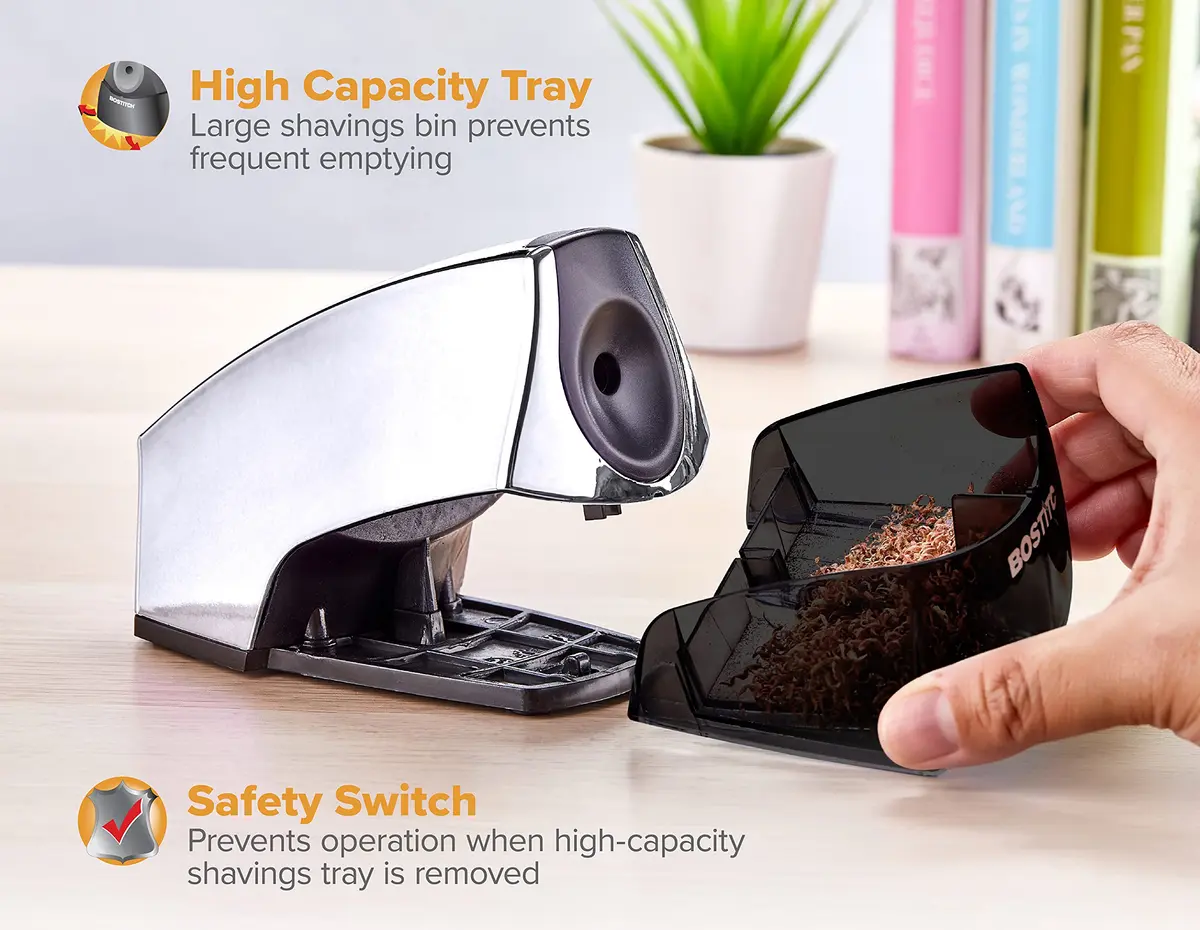Bostitch Office Electric Pencil Sharpener Pack of 6 | Heavy-Duty Stall-Free Motor - view 3