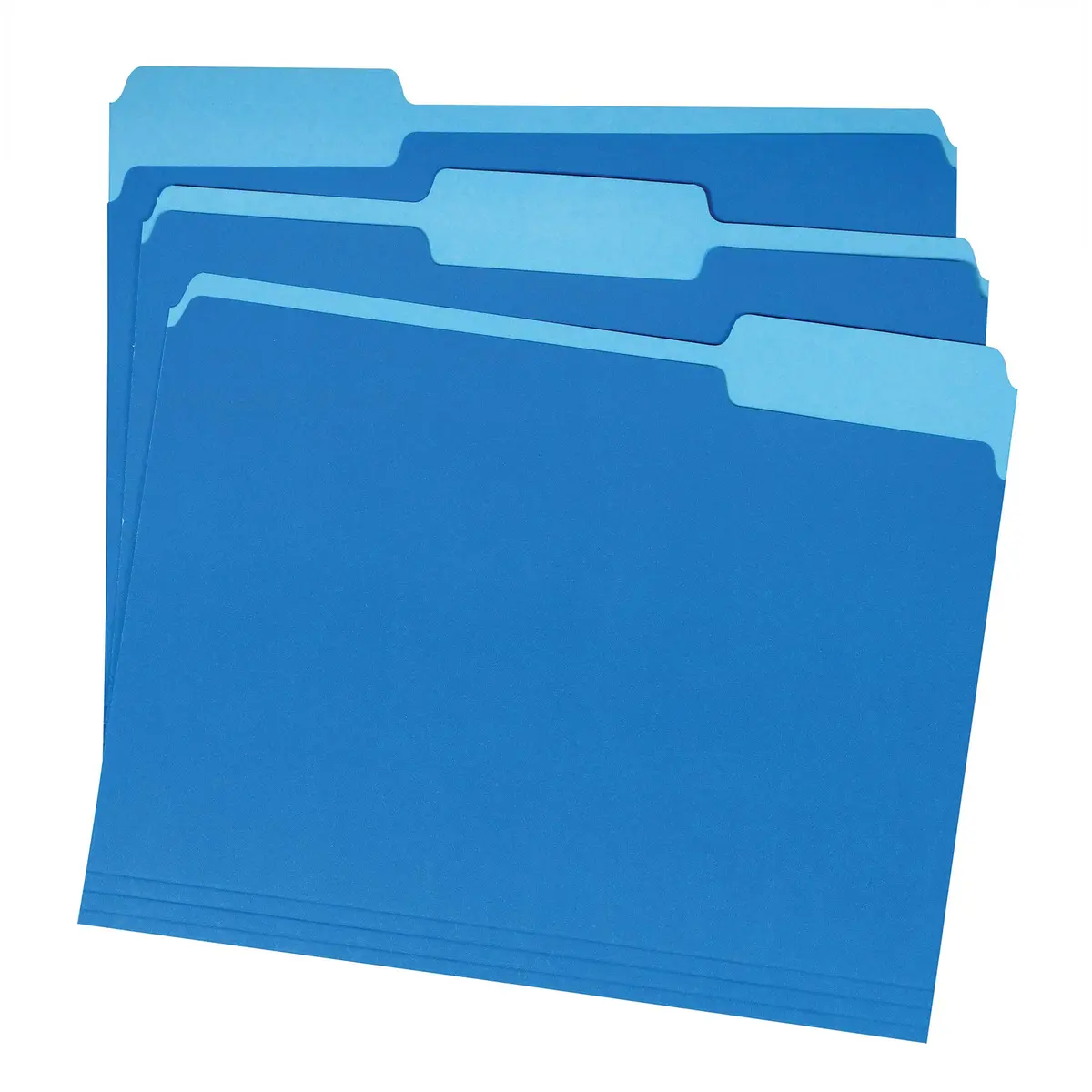 Amazon Basics File Folders for Organization, Letter Size, 1/3 Cut Tab, Blue, Pack of 360 | 360 Folders for Everyday Filing - view 2
