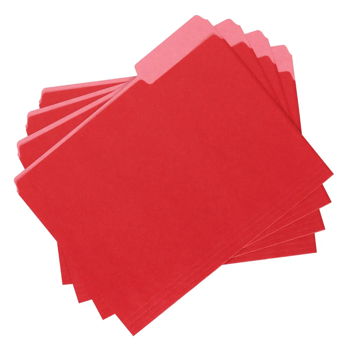 Amazon Basics File Folders, Letter Size, 1/3 Cut Tab, Red, 360 Pack | Durable Red Covers with Lighter Interiors - view 4