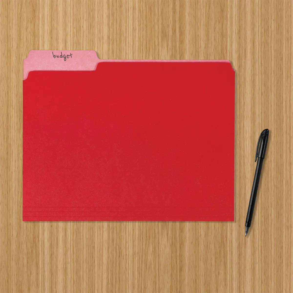 Amazon Basics File Folders, Letter Size, 1/3 Cut Tab, Red, 360 Pack | Durable Red Covers with Lighter Interiors - view 5