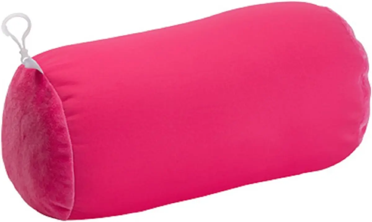 Wolf Essentials Microbead Bolster Tube Travel Pillow | Compact Neck Roll Support for Airplane, Car, or Home - Pink (Pack of 10) - main product image