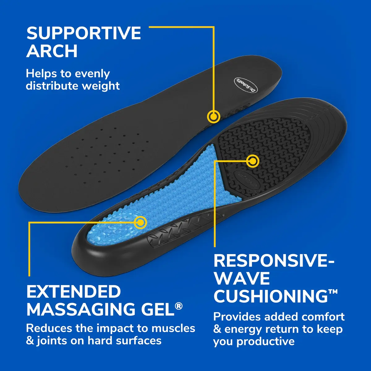 Dr. Scholl's Work All-Day Insoles for Men 12-Pair Pack | Clinically Proven Shock Absorption & Arch Support - view 5