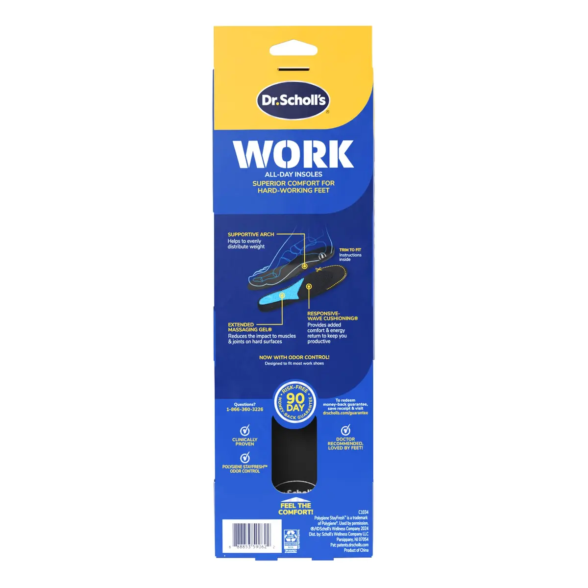 Dr. Scholl's Work All-Day Insoles for Men 12-Pair Pack | Clinically Proven Shock Absorption & Arch Support - view 8