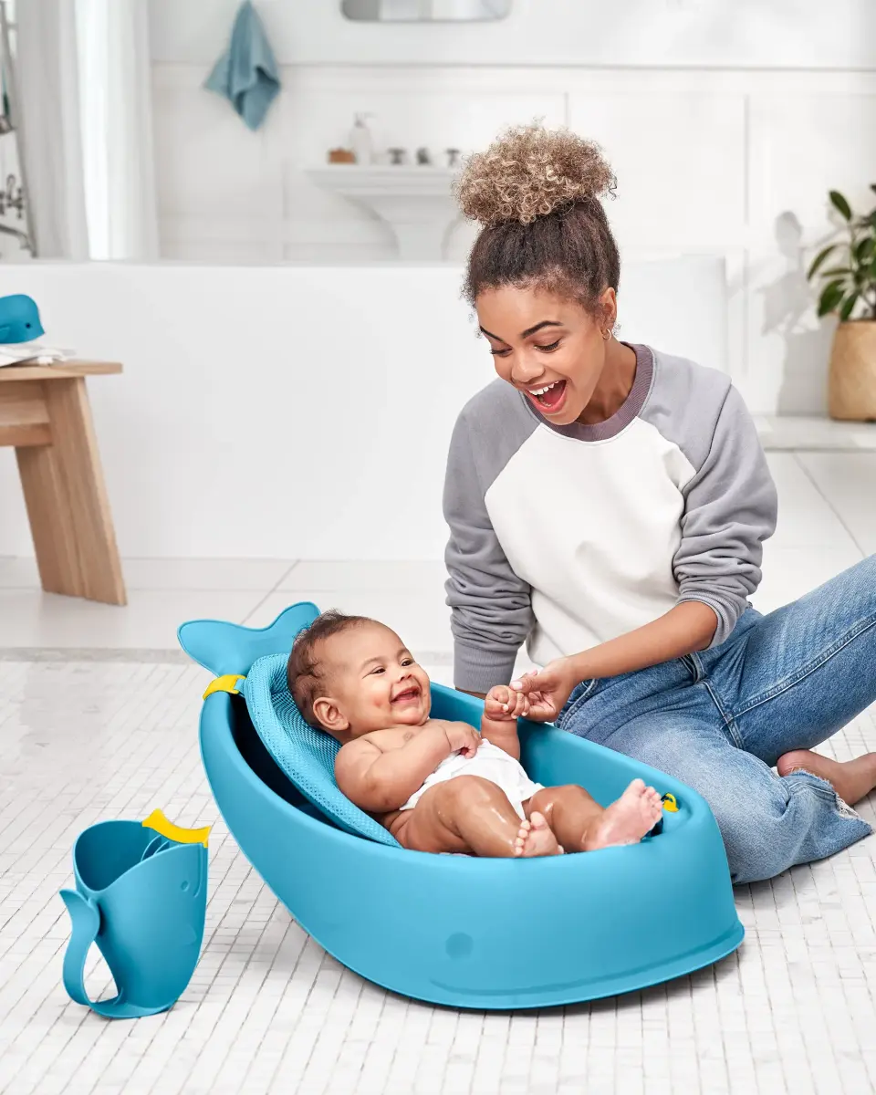 Skip Hop MOBY Tear-Free Bath Rinse Cup Grey 710ml (24 fl oz) | Patented Waterfall Design - view 5