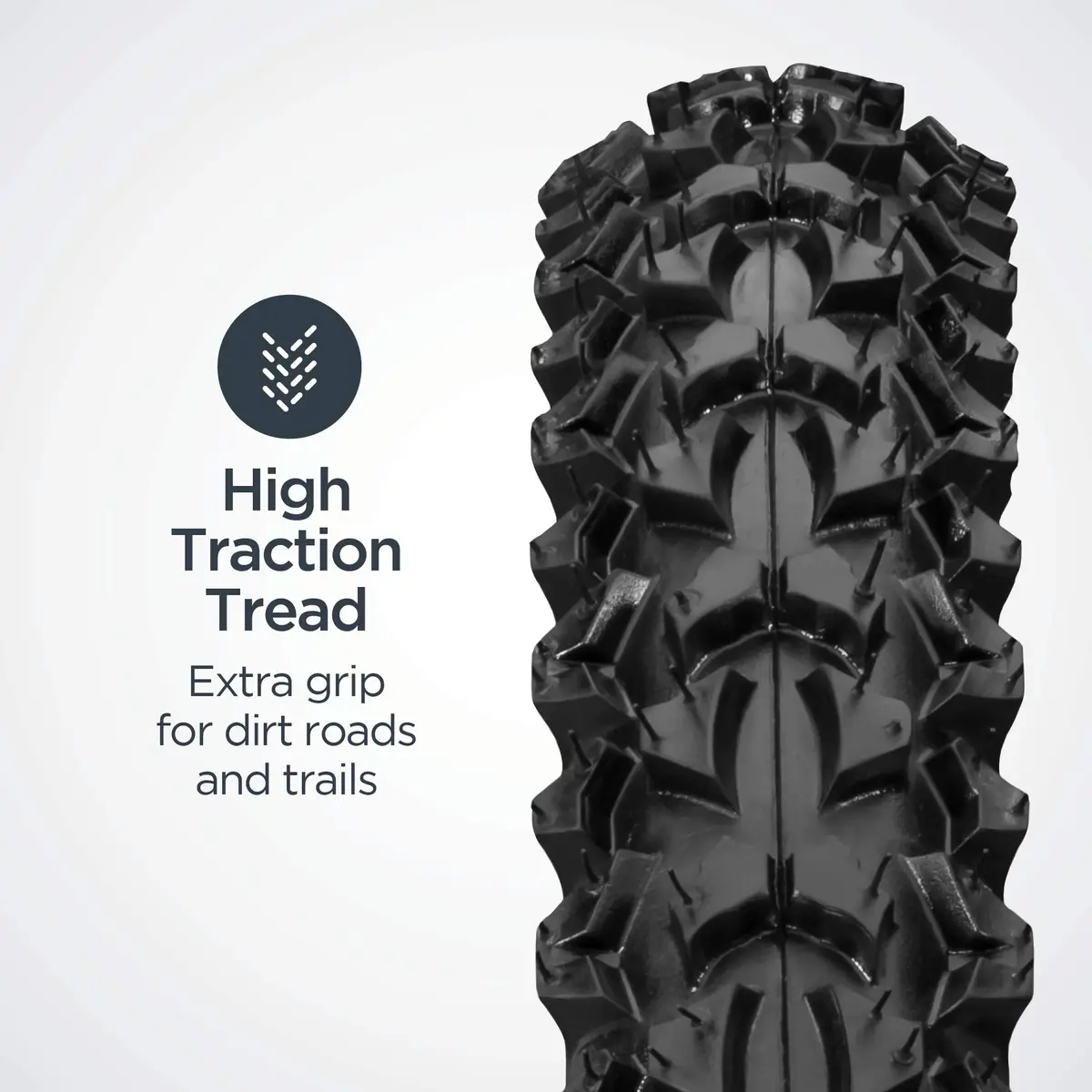 Schwinn Replacement Bike Tire 20" x 1.95" | Wide & Blocky Knobs for Mountain Trails - view 4