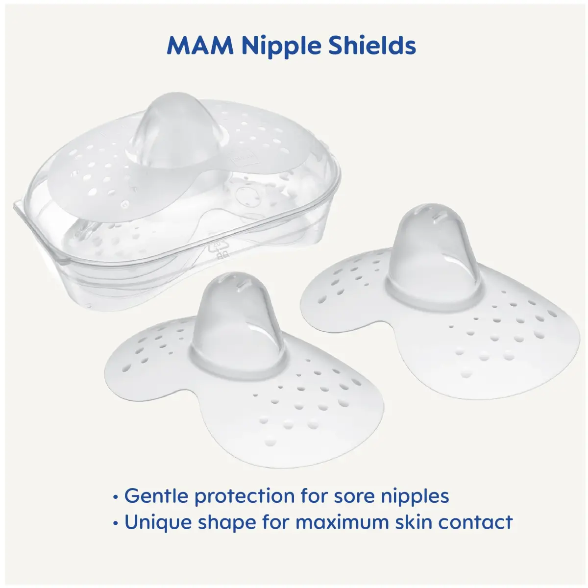 MAM Nipple Shields for Breastfeeding Small 17mm | Protects Sore Nipples, Latch Assist, SkinSoft Silicone, BPA Free, 2 Count (Pack of 6) - view 4