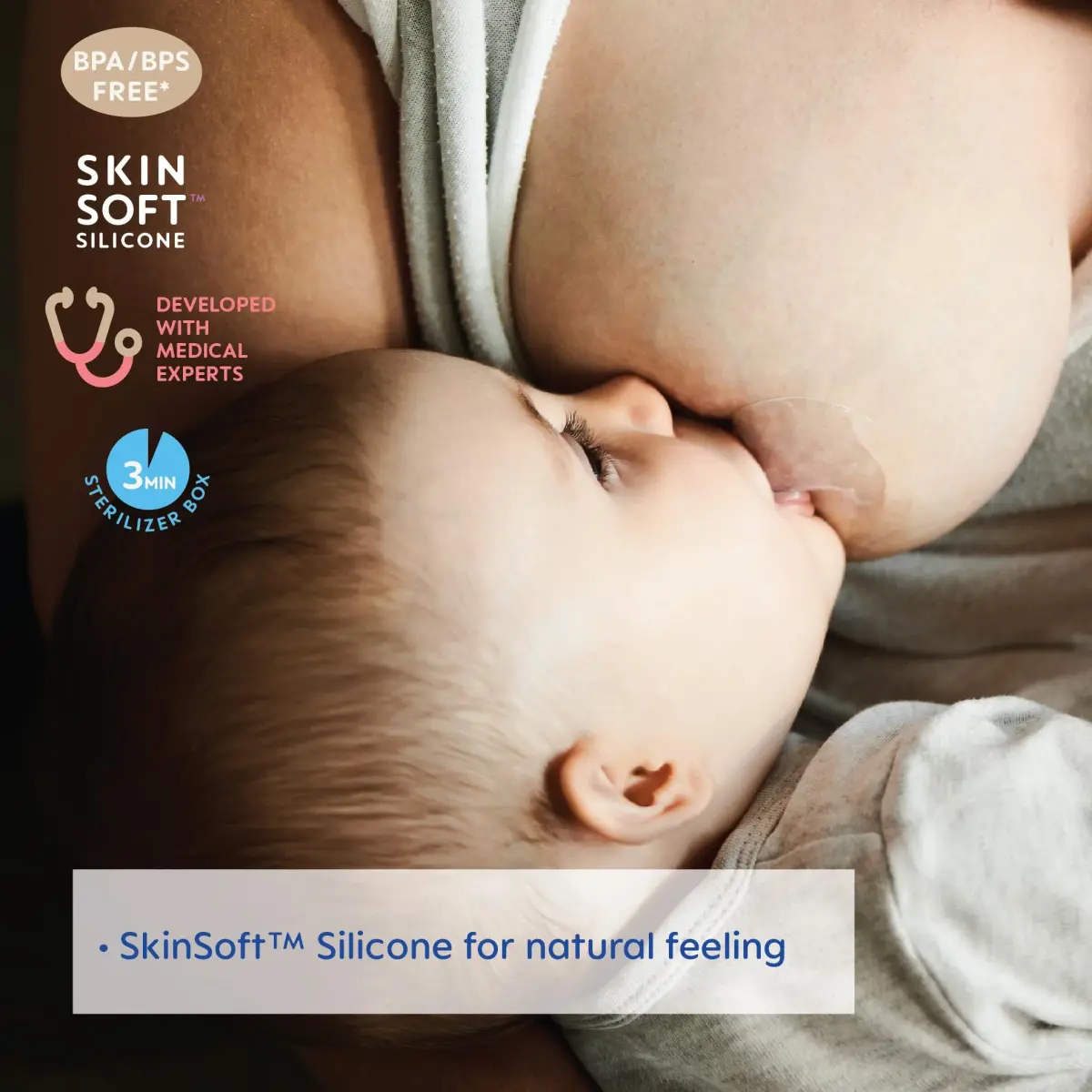 MAM Nipple Shields for Breastfeeding Small 17mm | Protects Sore Nipples, Latch Assist, SkinSoft Silicone, BPA Free, 2 Count (Pack of 6) - view 3