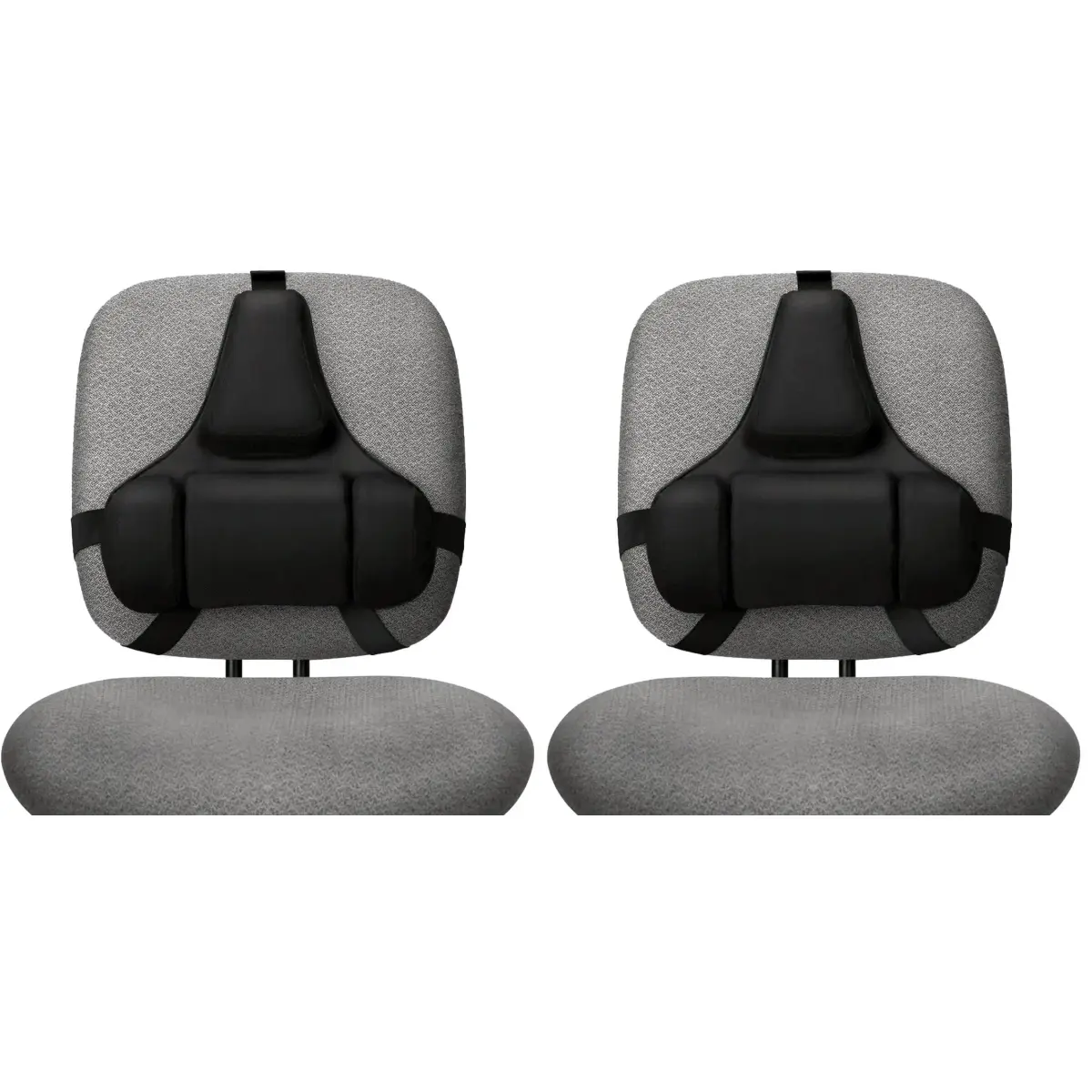 Fellowes Professional Series Back Support, Black | Mid Spinal & Lumbar Support for Chairs (Pack of 2) - main product image