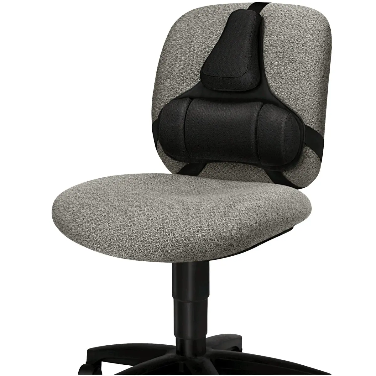 Fellowes Professional Series Back Support, Black | Mid Spinal & Lumbar Support for Chairs (Pack of 2) - view 2