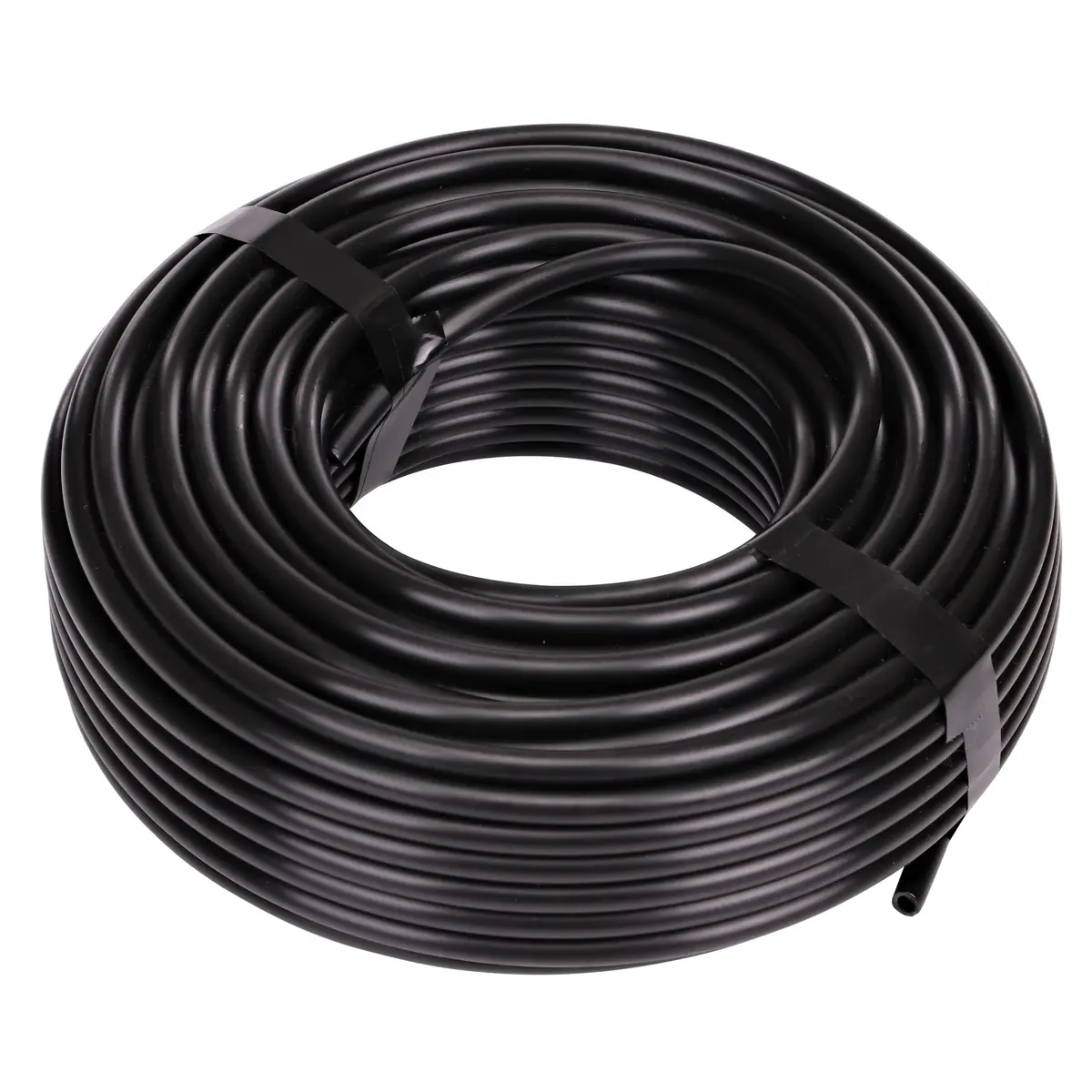 Raindrip 1/4-Inch Drip Irrigation Supply Tubing 100ft Black Polyethylene (Pack of 10) | 1200 inches total length - main product image