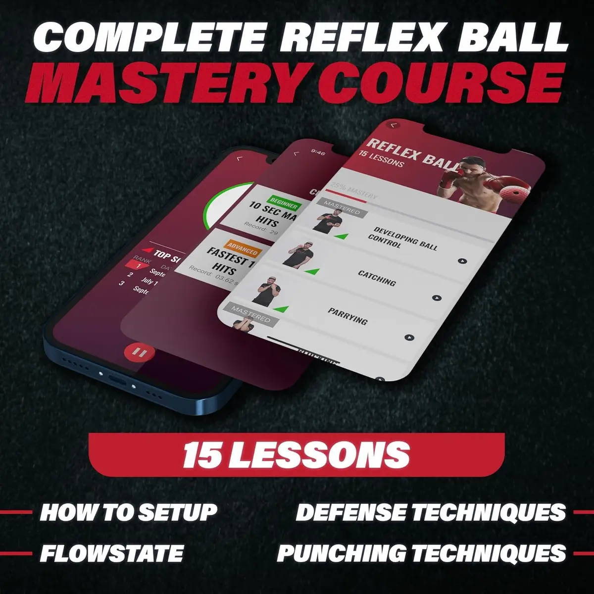 Champs MMA Boxing Reflex Ball Set with Punch Counter App | Improve Speed & Reaction (70-120 chars) - view 5