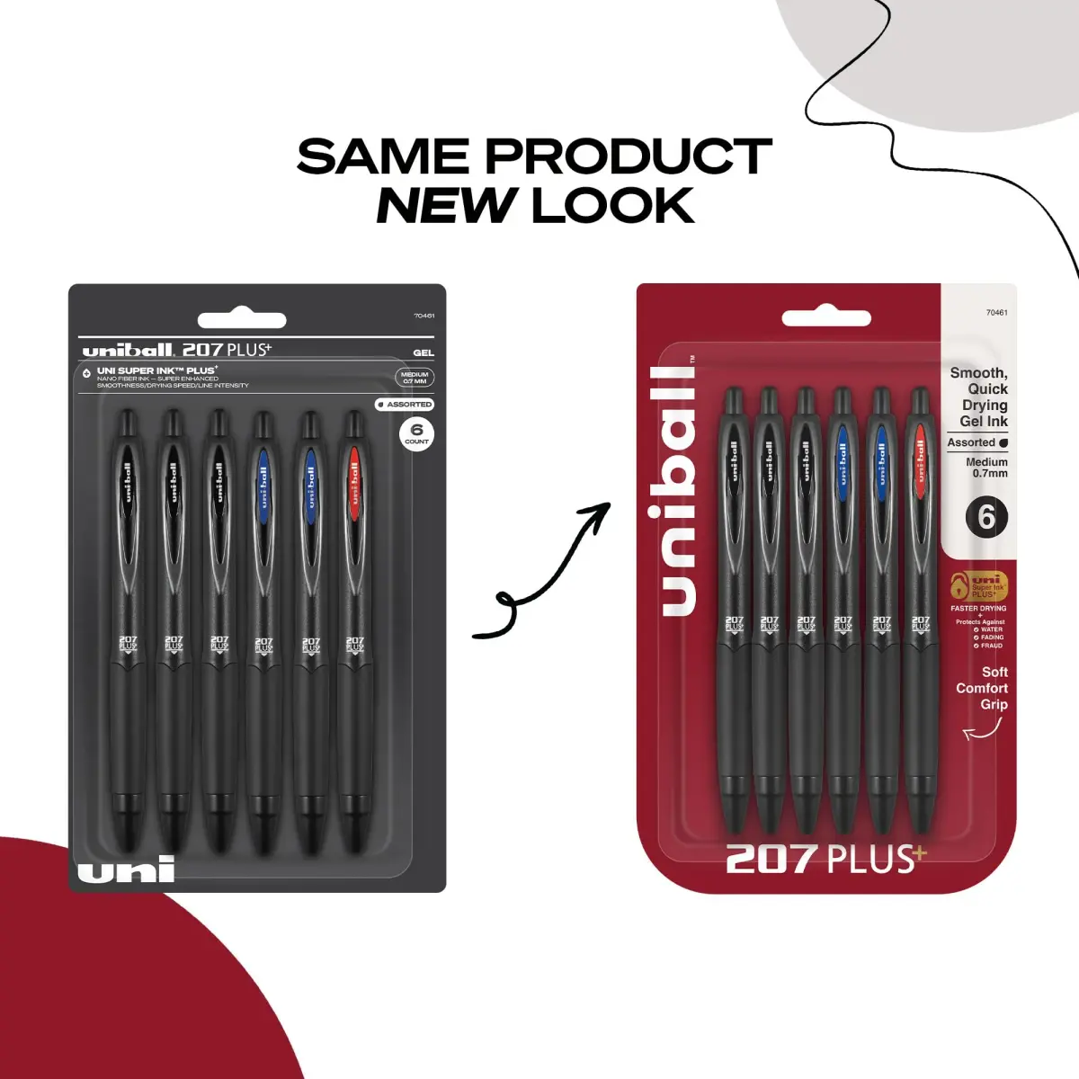Uni-Ball 207PLUS+ Gel Pens, 0.7mm Medium Point, Assorted Colors, 72 Count | Smooth Ink Flow - view 4
