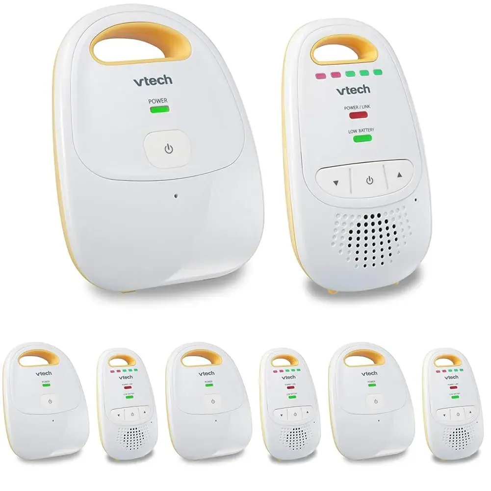 VTech Upgraded Audio Baby Monitor with Rechargeable Battery, Long Range, Crystal-Clear Sound, Pack of 4 | DECT 6.0 Digital Audio - main product image