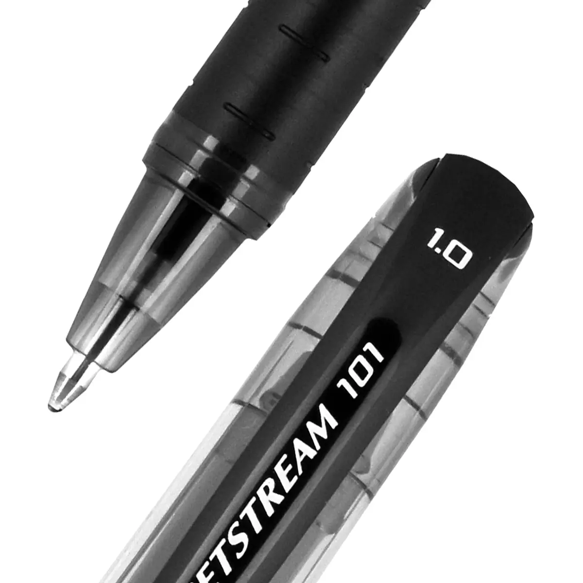 Uni-Ball Jetstream 101 Rollerball Pens, Stick, Bold 1mm, Black Ink, Black Barrel | Pack of 144 - view 7