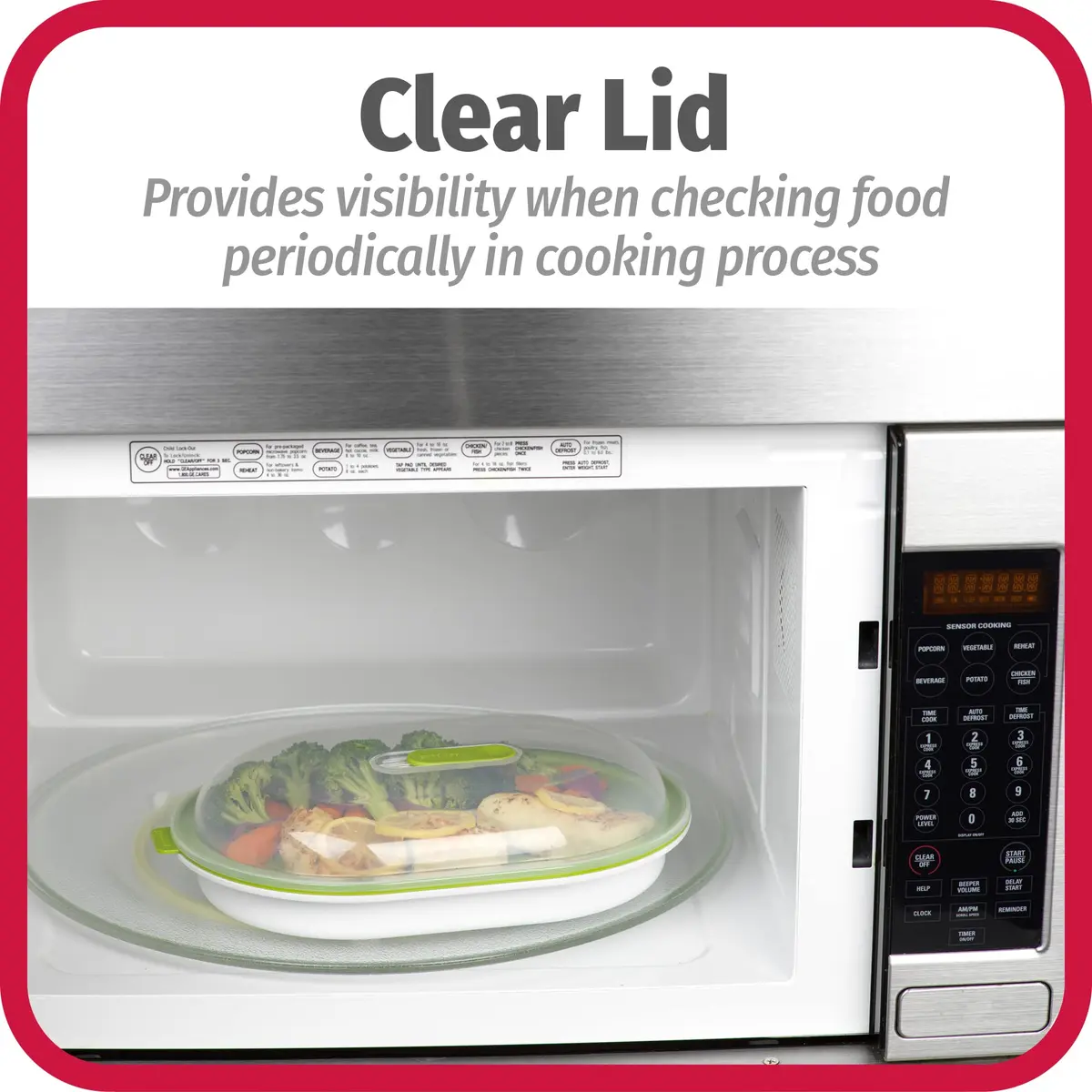 GoodCook Microwave Food Steamer – Vegetable & Fish Cooker | Preserves Vitamins & Nutrients - view 6