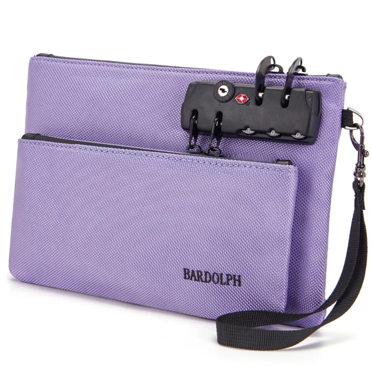 BARDOLPH Double Layer Lockable Money Bag with Zipper and 3-Digit Code Lock, Small (24cm x 16cm x 3cm) | Secure Cash and Document Transport - main product image