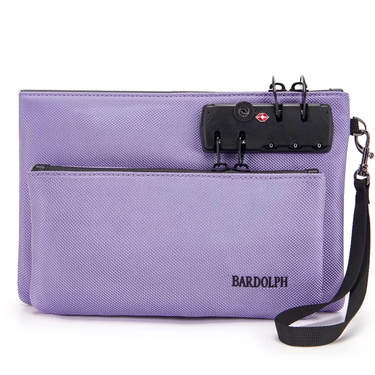 BARDOLPH Double Layer Lockable Money Bag with Zipper and 3-Digit Code Lock, Small (24cm x 16cm x 3cm) | Secure Cash and Document Transport - view 4
