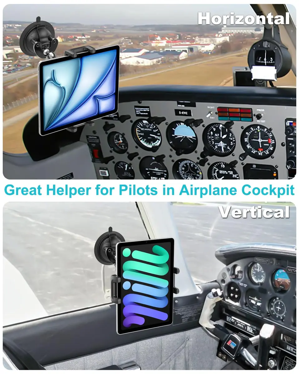Dosvsi Pilots Tablet Holder with Strong Suction Cup | Aircraft Mount for 4-13" Devices - view 7