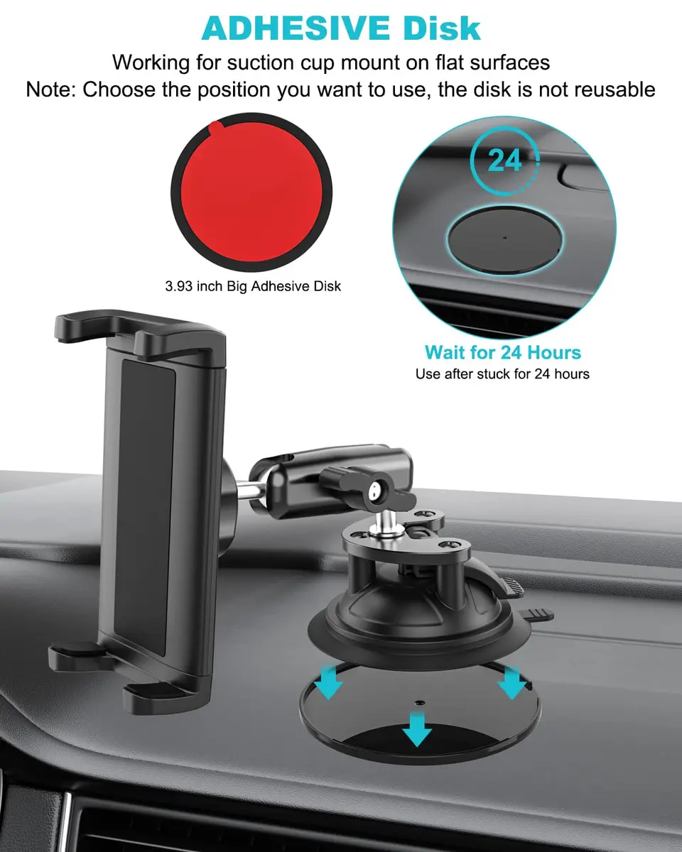 Dosvsi Pilots Tablet Holder with Strong Suction Cup | Aircraft Mount for 4-13" Devices - view 9