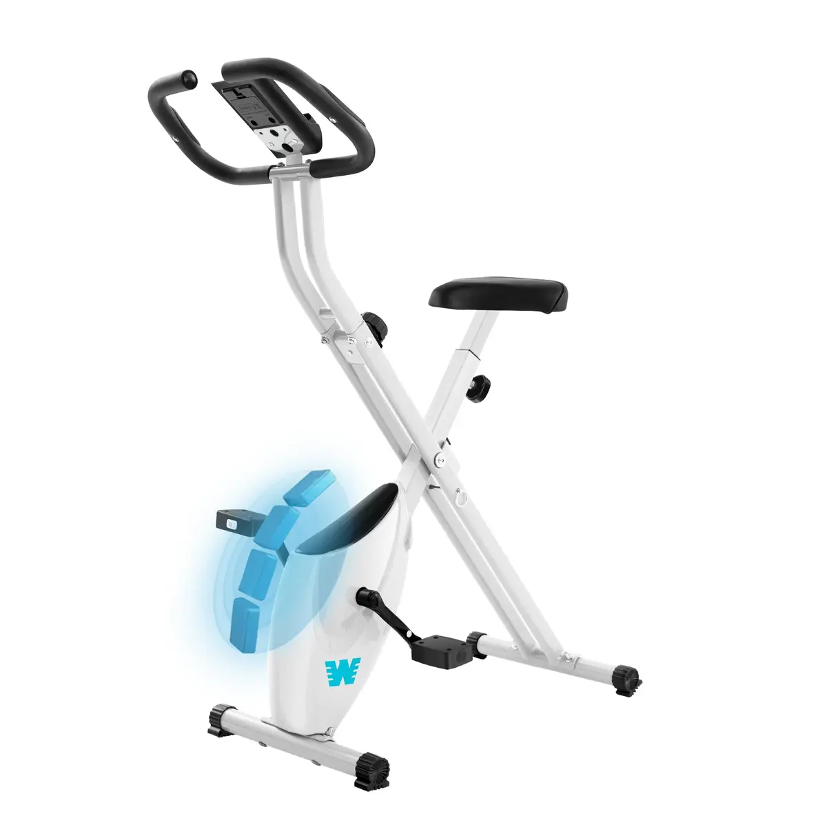 BARWING Foldable Exercise Bike with Magnetic Resistance | 16 Levels, 330 lb Capacity, Quiet & Compact - main product image