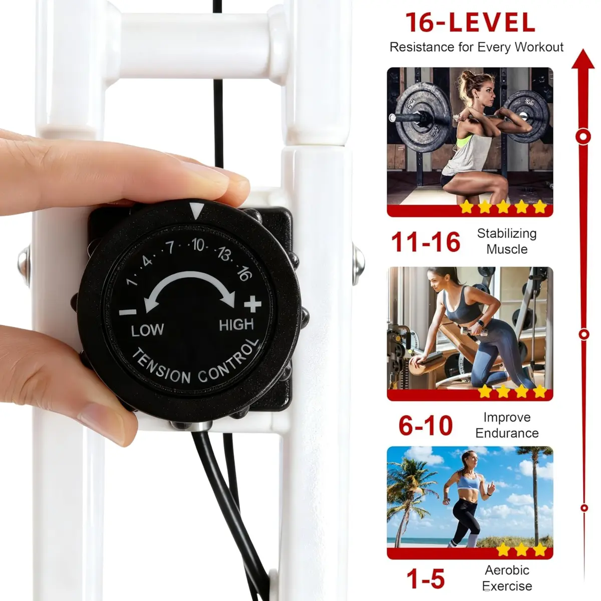 BARWING Foldable Exercise Bike with Magnetic Resistance | 16 Levels, 330 lb Capacity, Quiet & Compact - view 2