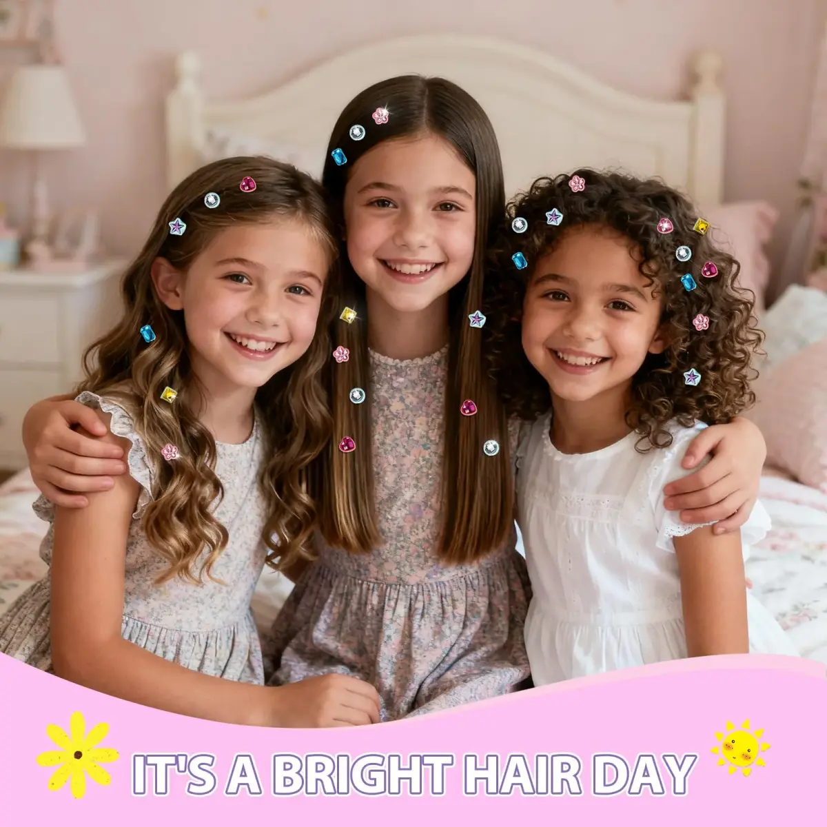 kidzkube Hair Gem Stamper Kit with 24 Reusable Diamonds | Ages 3-12 - view 4