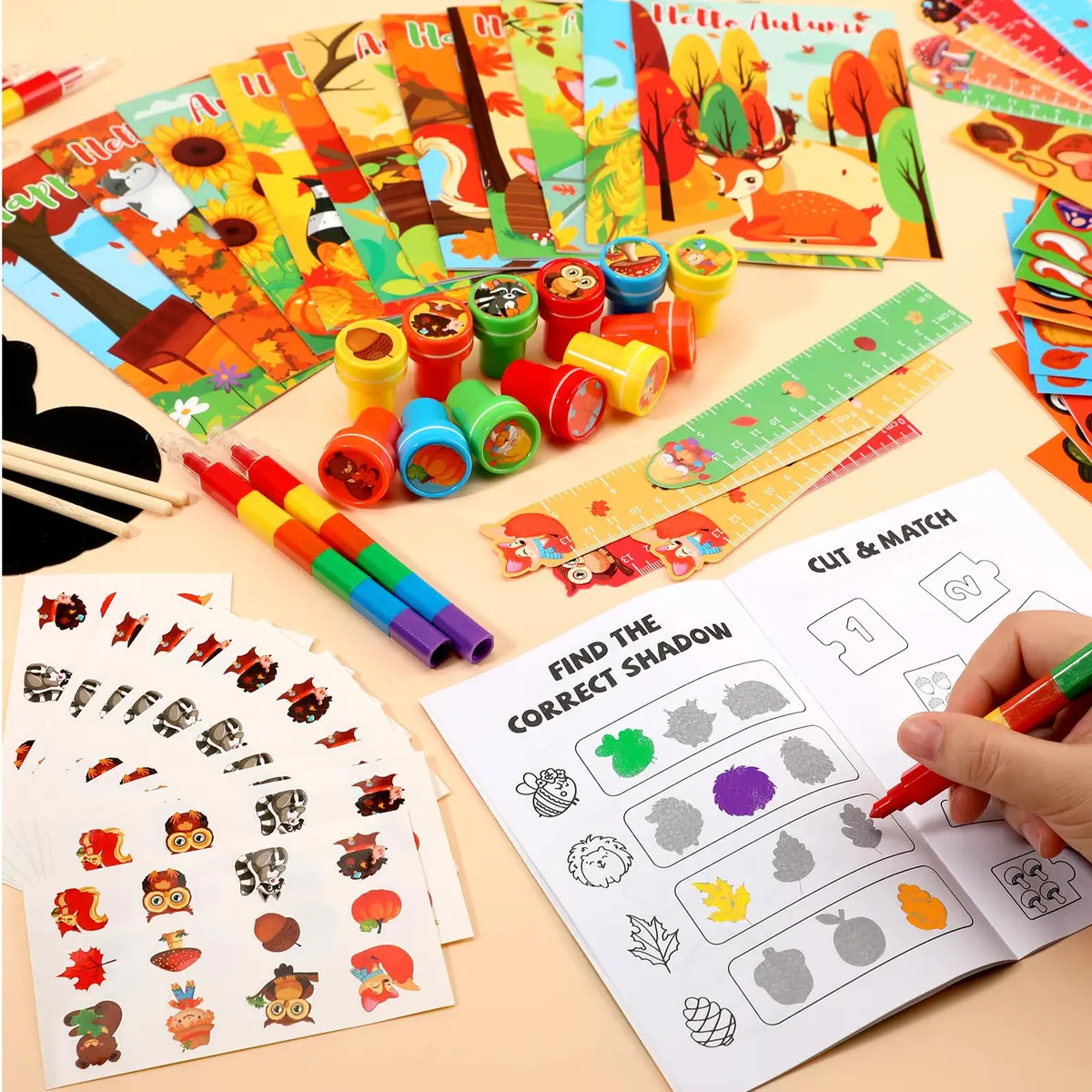 BenLouis Fall Party Favors Classroom Prizes for Kids | 84pcs Assorted Thanksgiving Kids Gifts - view 4