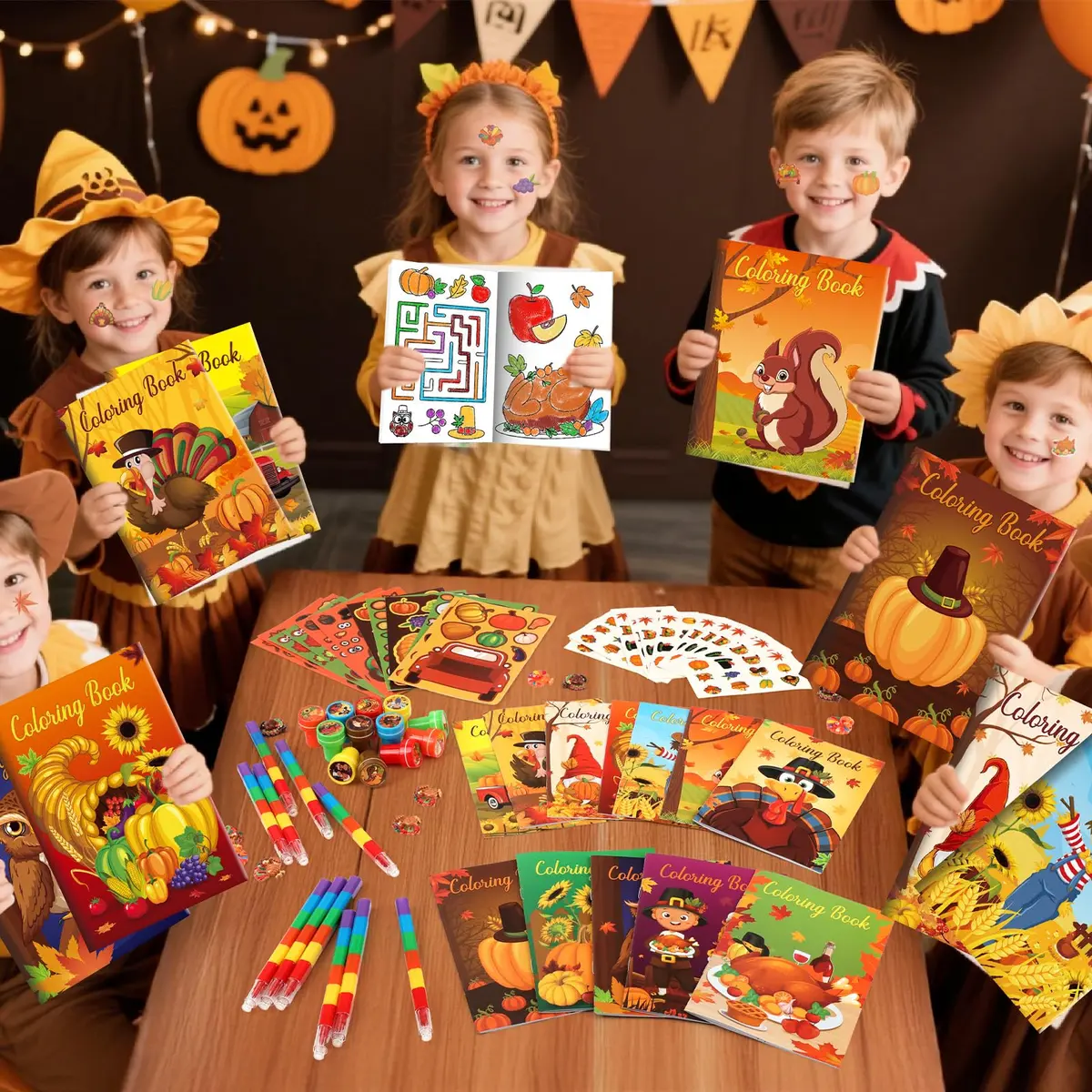 BenLouis Thanksgiving Party Favors Classroom Prizes for Kids | 336pcs Fall Harvest Assortment - view 7