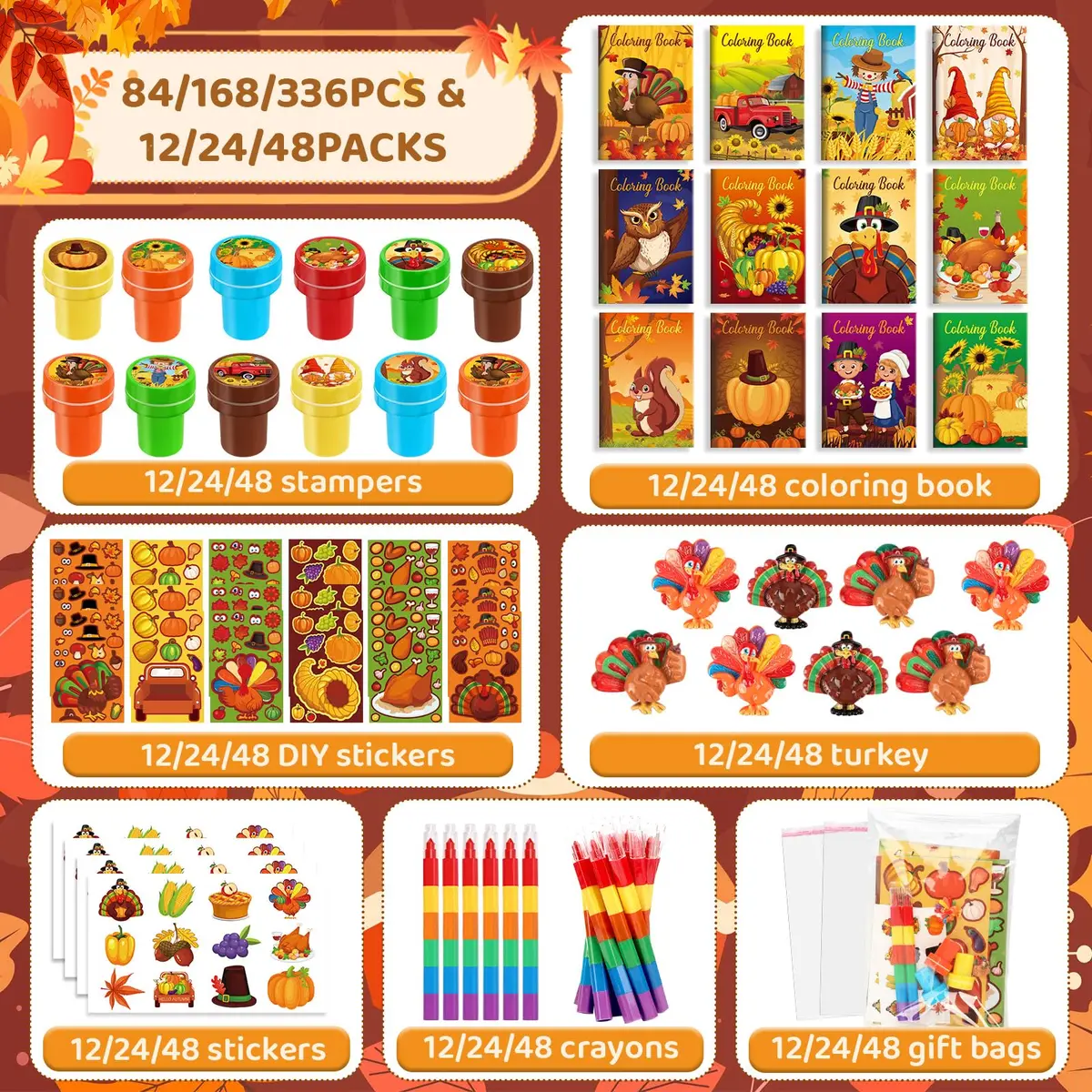 BenLouis Thanksgiving Party Favors Classroom Prizes for Kids | Fall Celebration Assortment - view 2