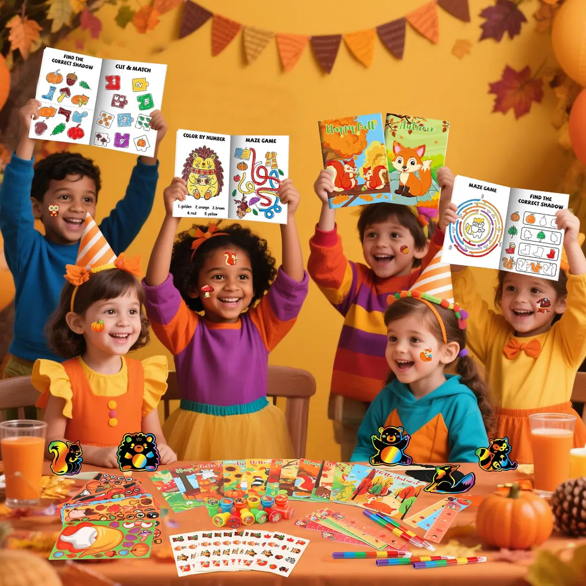 BenLouis Fall Party Favors Classroom Prizes for Kids | 168pcs Assorted Thanksgiving Gifts - view 5