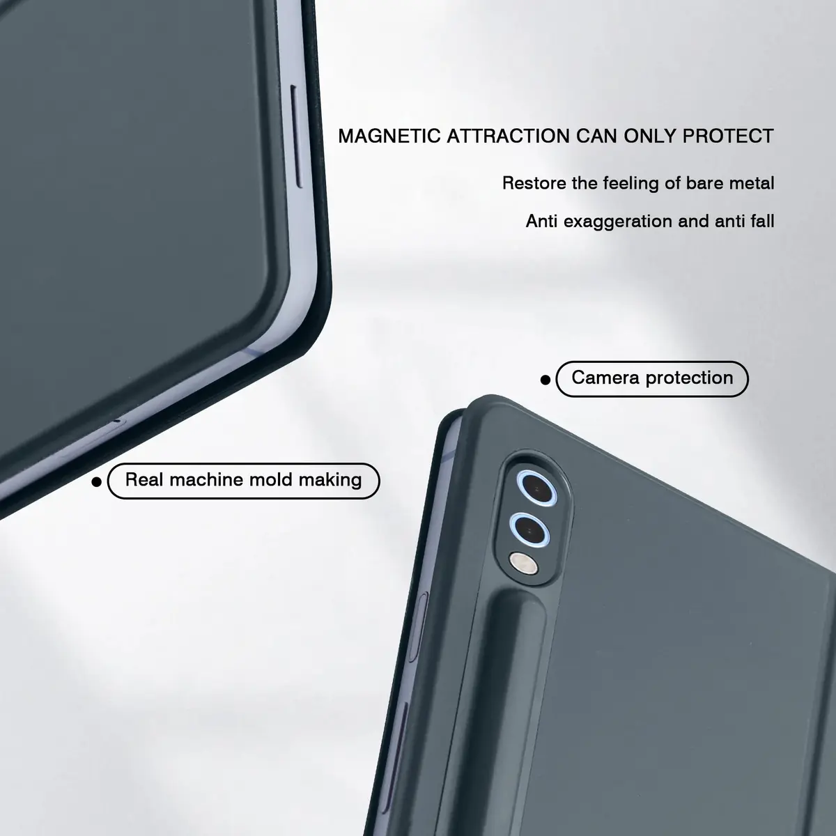GUODONGMEI Magnetic Case for Samsung Galaxy Tab S10 Plus/S9 FE+/S9 Plus 12.4 Inch Tablet with S-Pen Holder, Grey | Auto Wake/Sleep Smart Cover - view 9