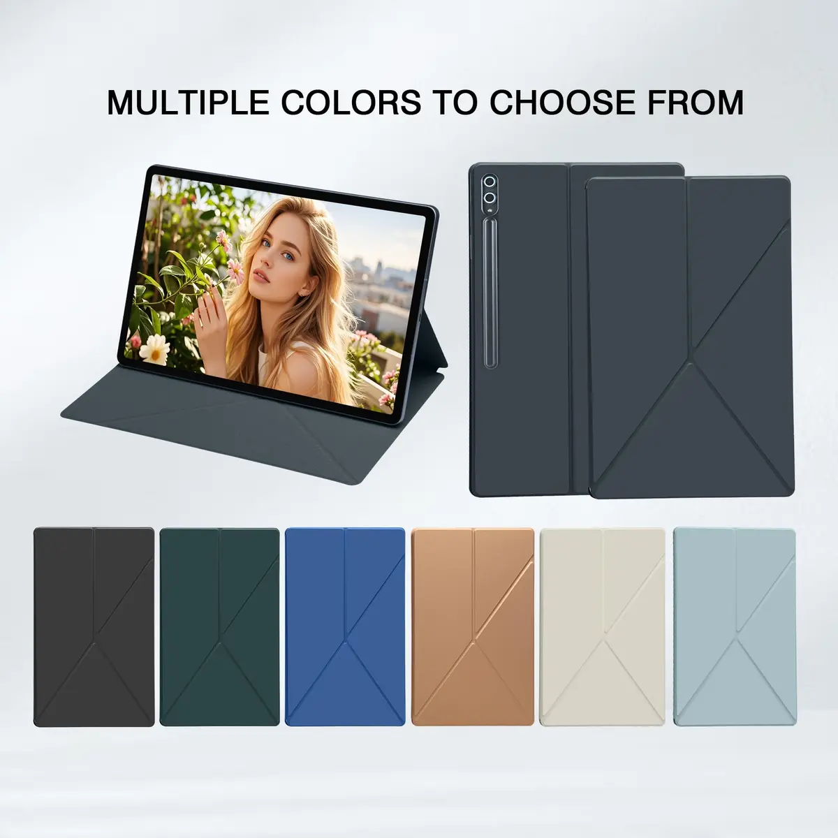 GUODONGMEI Magnetic Case for Samsung Galaxy Tab S10 Ultra / S9 Ultra 14.6-Inch, Grey | Auto Sleep Wake Folio Stand with S-Pen Holder - view 6