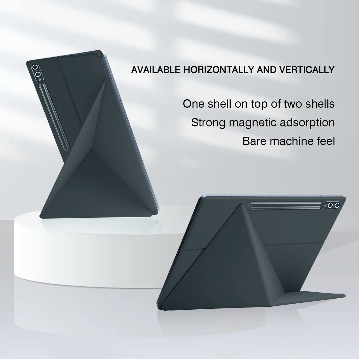 GUODONGMEI Magnetic Case for Samsung Galaxy Tab S10 Ultra / S9 Ultra 14.6-Inch, Grey | Auto Sleep Wake Folio Stand with S-Pen Holder - view 7