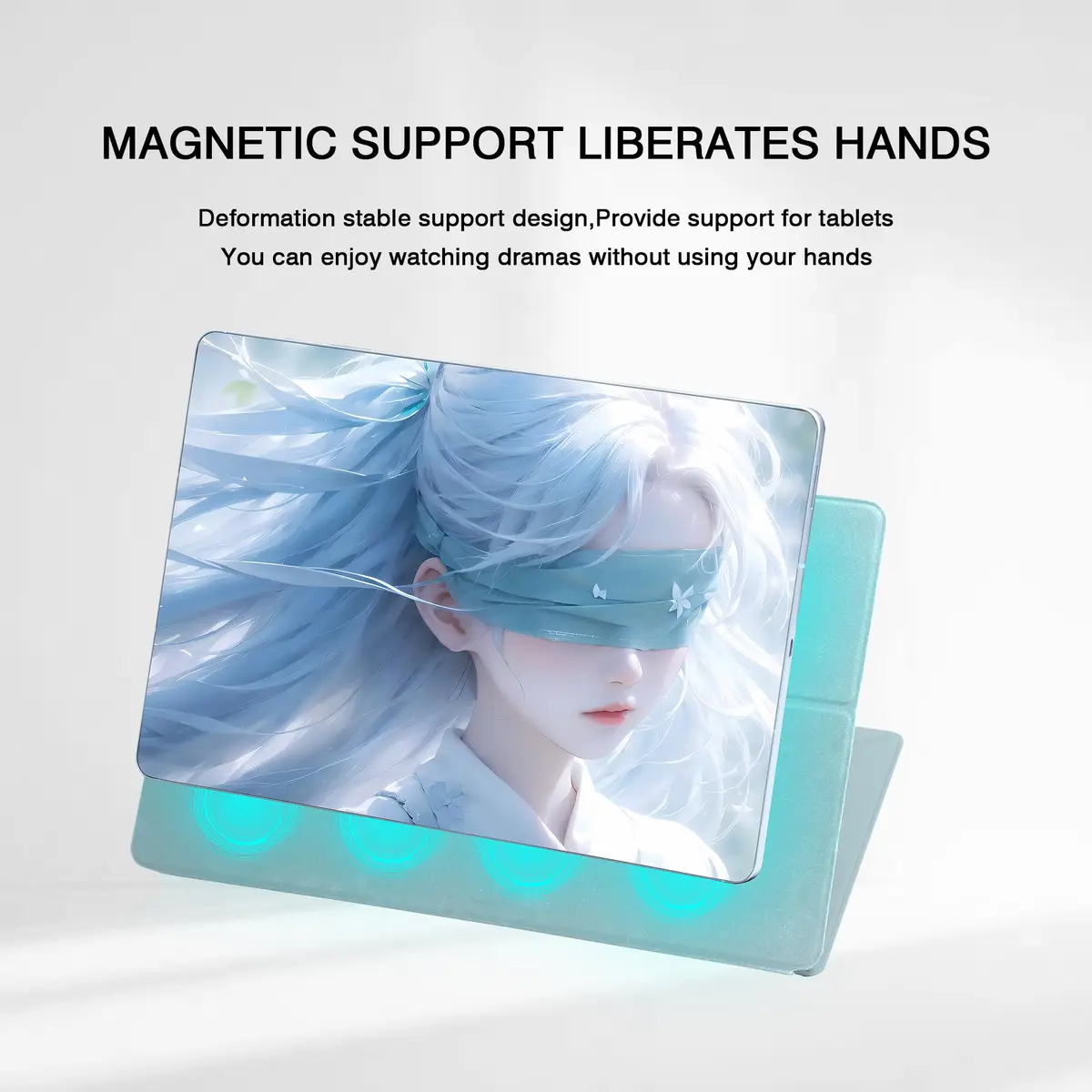 GUODONGMEI Magnetic Case for Samsung Galaxy Tab S10 Ultra/S9 Ultra 14.6-Inch (Ice Blue) | S-Pen Holder, Auto Wake, Stand Cover - view 4
