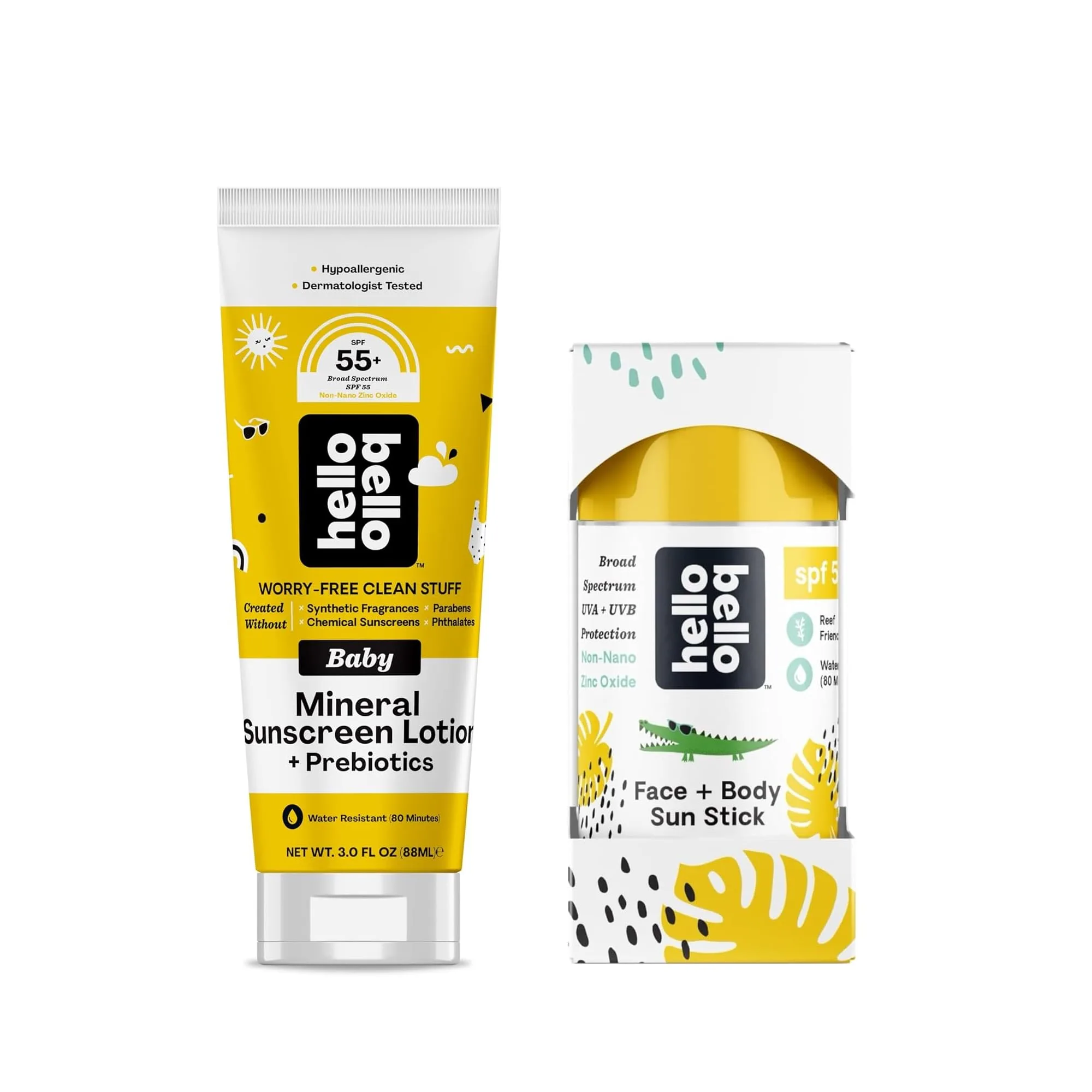 Hello Bello Mineral Body Sunscreen Stick SPF 30, Water Resistant & Reef Friendly (1.5 oz / 42.5 g) - main product image