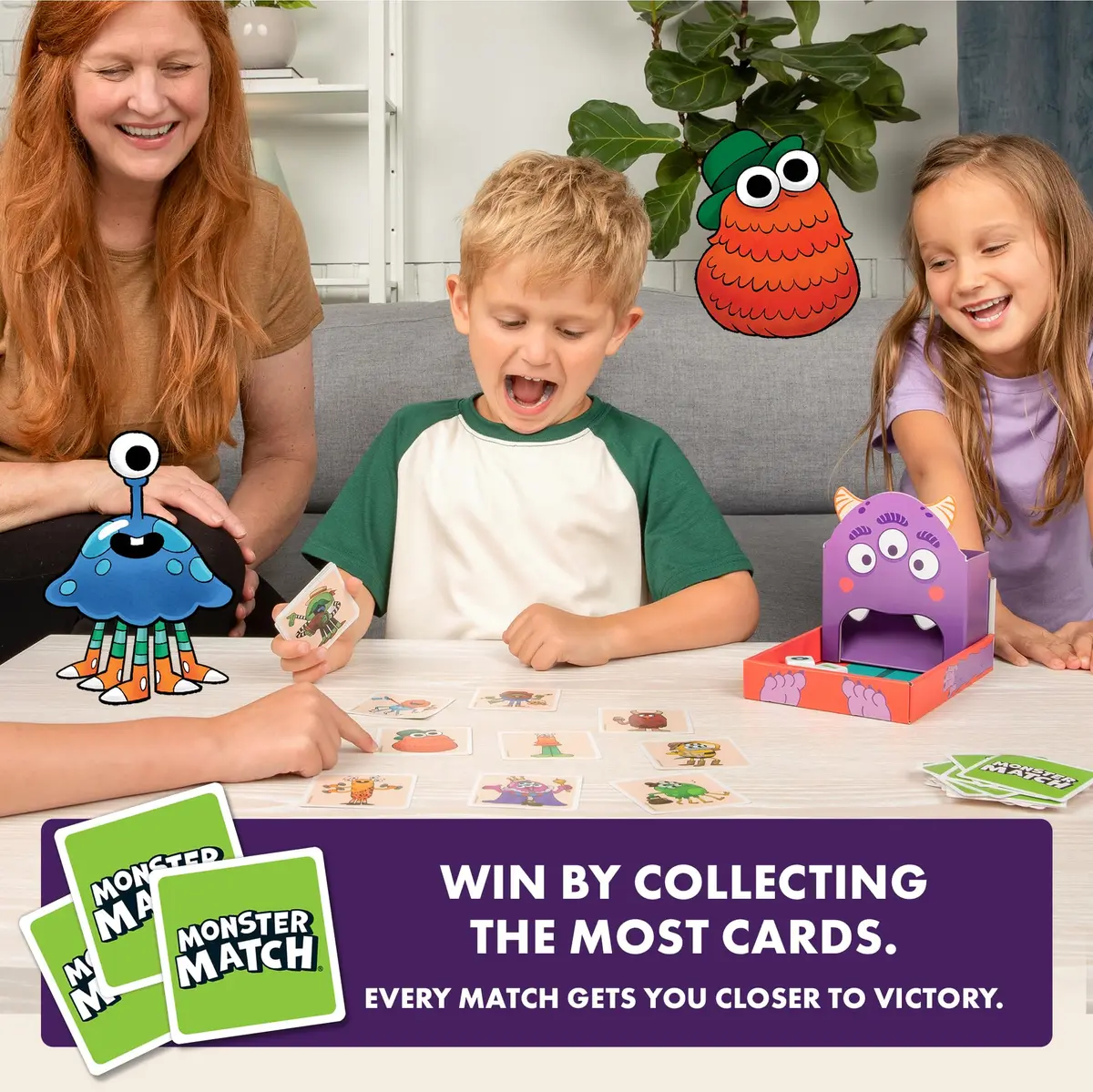 Exploding Kittens Monster Match Kids Matching Game | 2-6 Players, Ages 4+ | Fun Family Card Game - view 5