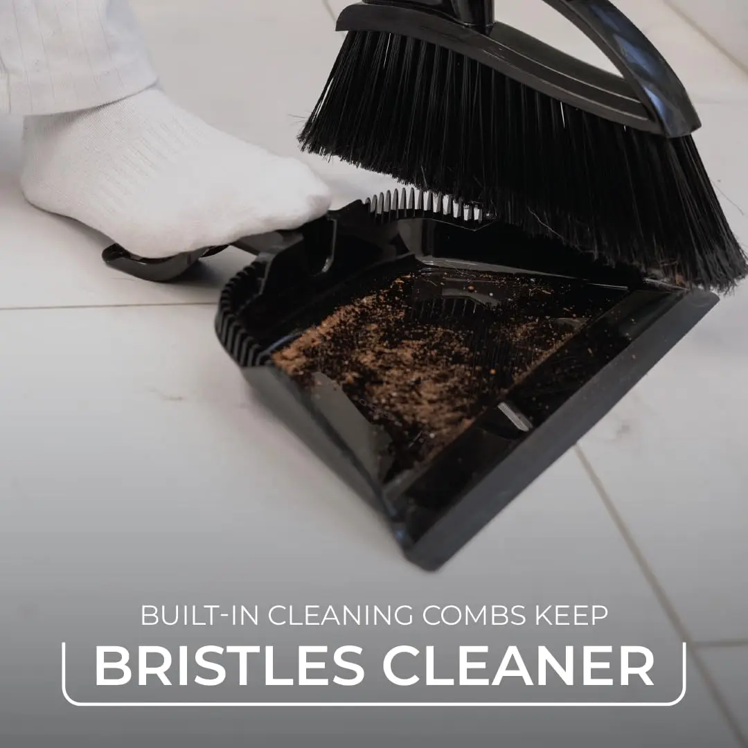 O-Cedar Strong Sweep Broom and Dustpan Set with Detail Brush | Heavy Duty Bristles for Indoor & Outdoor Cleaning - view 7