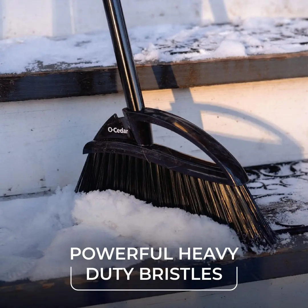O-Cedar Strong Sweep Broom and Dustpan Set with Detail Brush | Heavy Duty Bristles for Indoor & Outdoor Cleaning - view 4